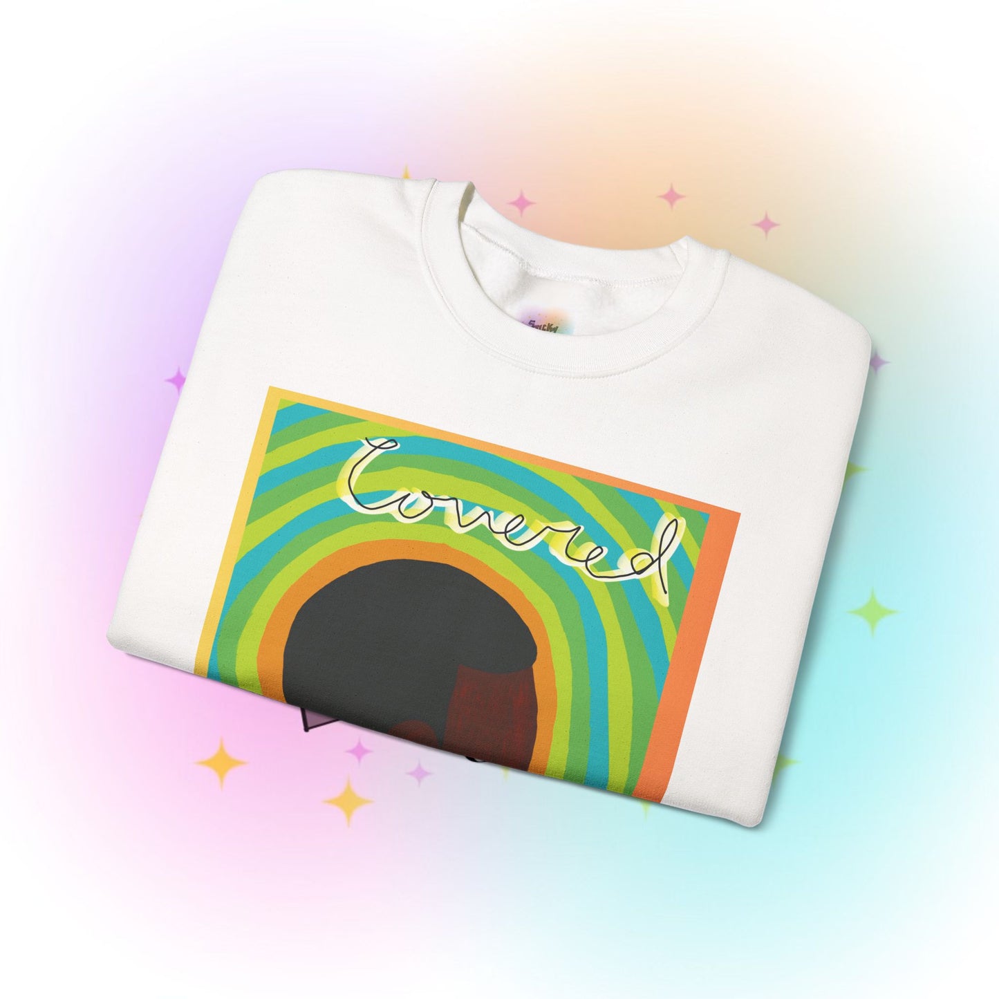 Wanna Pray? Heart Graphic Crewneck Sweatshirt — Retro Silhouette Faith Pullover